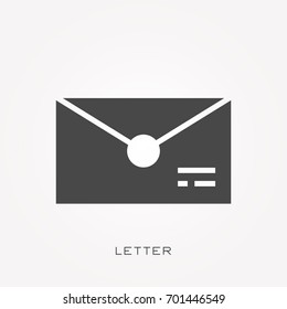 Silhouette icon letter