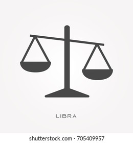 Silhouette icon libra