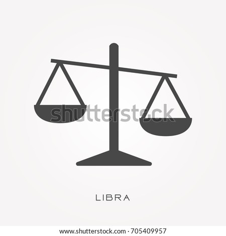 Silhouette icon libra