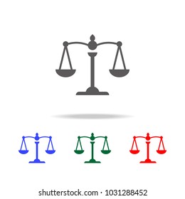 Silhouette icon libra. Elements in multi colored icons for mobile concept and web apps. Icons for website design and development, app development on white background