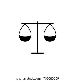 Silhouette icon libra on white background