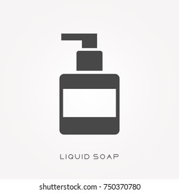 Silhouette icon liquid soap