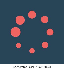 Silhouette icon loading from circles
