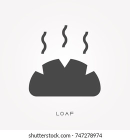 Silhouette icon loaf