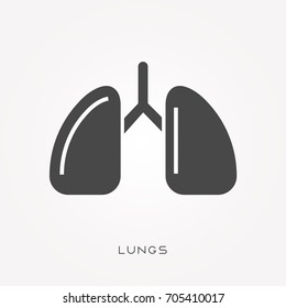 Silhouette icon lungs