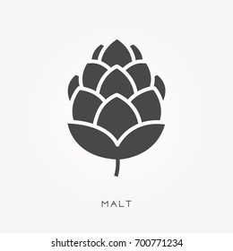 Silhouette icon malt