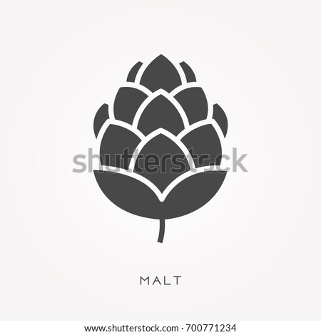 Silhouette icon malt