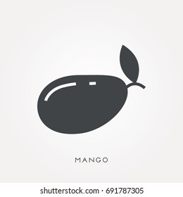 Silhouette icon mango