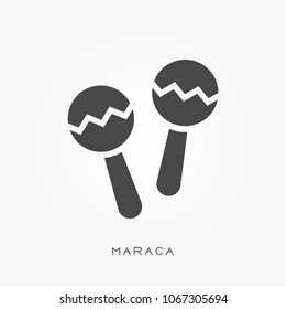 Silhouette icon maraca