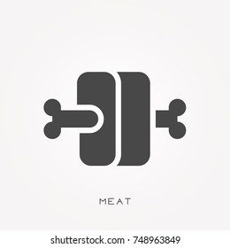 Silhouette icon meat