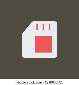 Silhouette icon memory card