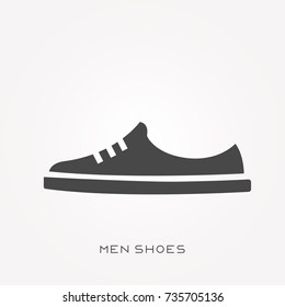 Silhouette icon men shoes