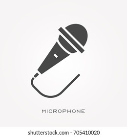 Silhouette icon microphone