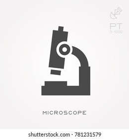 Silhouette icon microscope