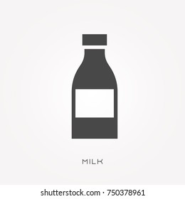 Silhouette icon milk
