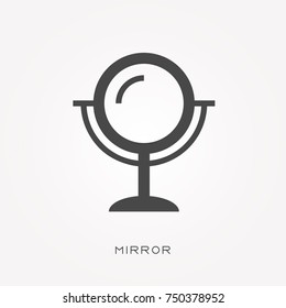 Silhouette icon mirror