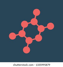 Silhouette icon molecule