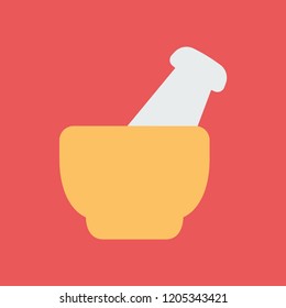 Silhouette icon mortar