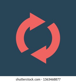 Silhouette icon movement of arrow in circle