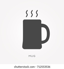 Silhouette icon mug