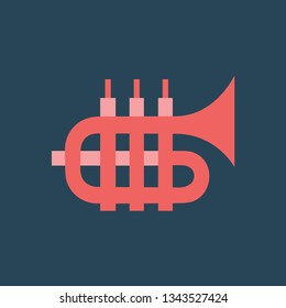 Silhouette icon music tube