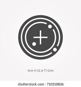 Silhouette icon navigation
