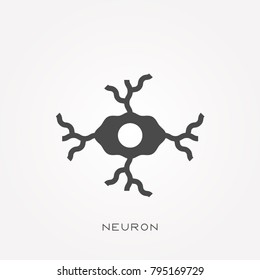 Silhouette Icon Neuron Stock Vector (Royalty Free) 795169729 | Shutterstock