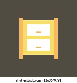 Silhouette icon nightstand