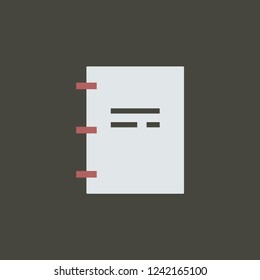 Silhouette icon notepad