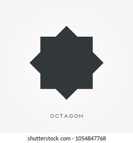 Silhouette icon octagon