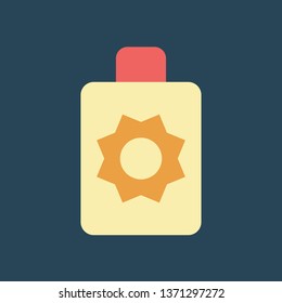 Silhouette icon ointment from sun