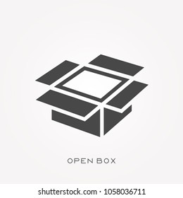 Silhouette icon open box