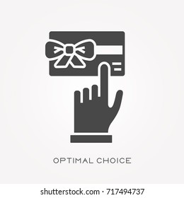 Silhouette icon optimal choice