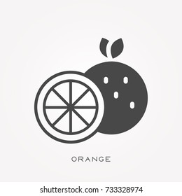 Silhouette icon orange