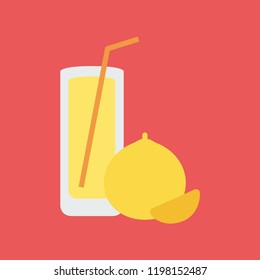 Silhouette icon orange juice