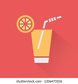Silhouette icon orange juice