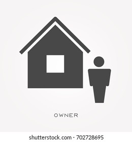 Silhouette icon owner