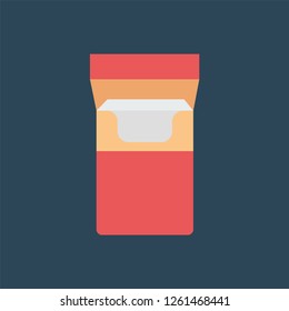 Silhouette icon pack of cigarettes
