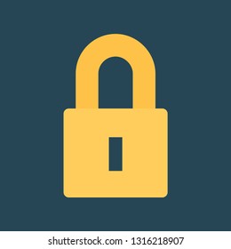 Silhouette icon padlock