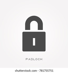 Silhouette icon padlock