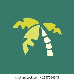 Silhouette icon palm tree