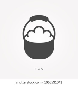 Silhouette icon pan