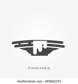 Silhouette icon pancakes