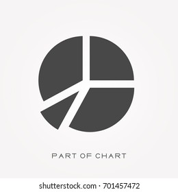 Silhouette icon part of chart