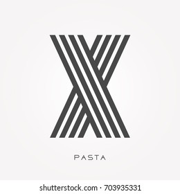 Silhouette icon pasta