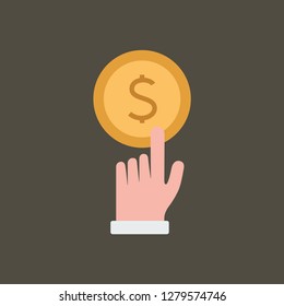 Silhouette icon payment