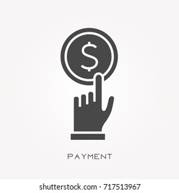 Silhouette icon payment