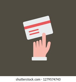 Silhouette icon payment card