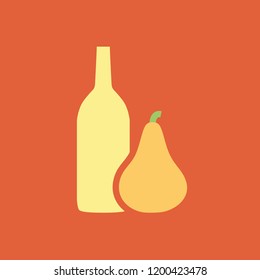 Silhouette icon pear cider