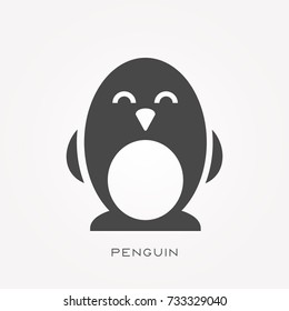 Silhouette icon penguin